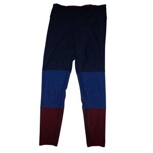 Outdoor Voices Colorblock Legging Women M Gray Blue Red Athleisure Hike Gorpcore